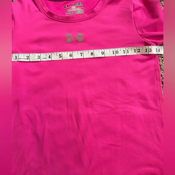 🤍5 for 20$ Under Armour Girls Fitted Cold Gear Pink Long Sleeve Youth Medium - Picture 5 of 7